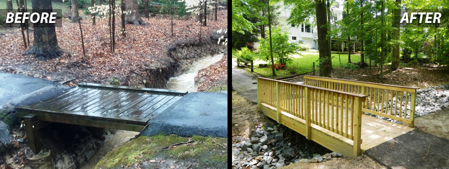 Bridge Restoration - Before & After- Concrete Services and Commercial Power Washing in Virginia and Washington DC