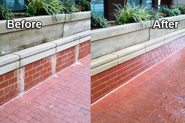 Commercial Cleaning & Power Washing Services in the Metropolitan Area - Brick Walkway