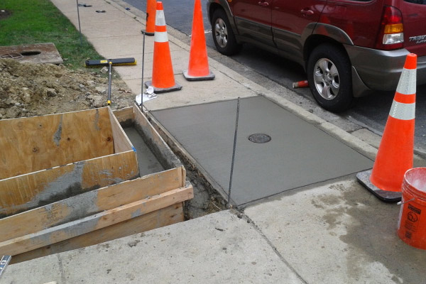 Concrete Sidewalk Done by PSI Property Services Who Specialize in Concrete Services in Washington DC Metro Area
