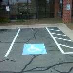 Handicap Concrete Painting Done by PSI Property Services in Washington DC Metro Areas