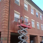 Brick Building Commercial Power Washing Done By PSI in Washington DC Metro Areas.